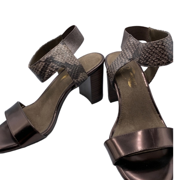 Aerosoles A2 Stacked Heel Sandal Womens' Bronze  Size 6.5 - Picture 4 of 6